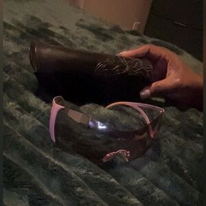 Versace Pink and Black Sunglasses